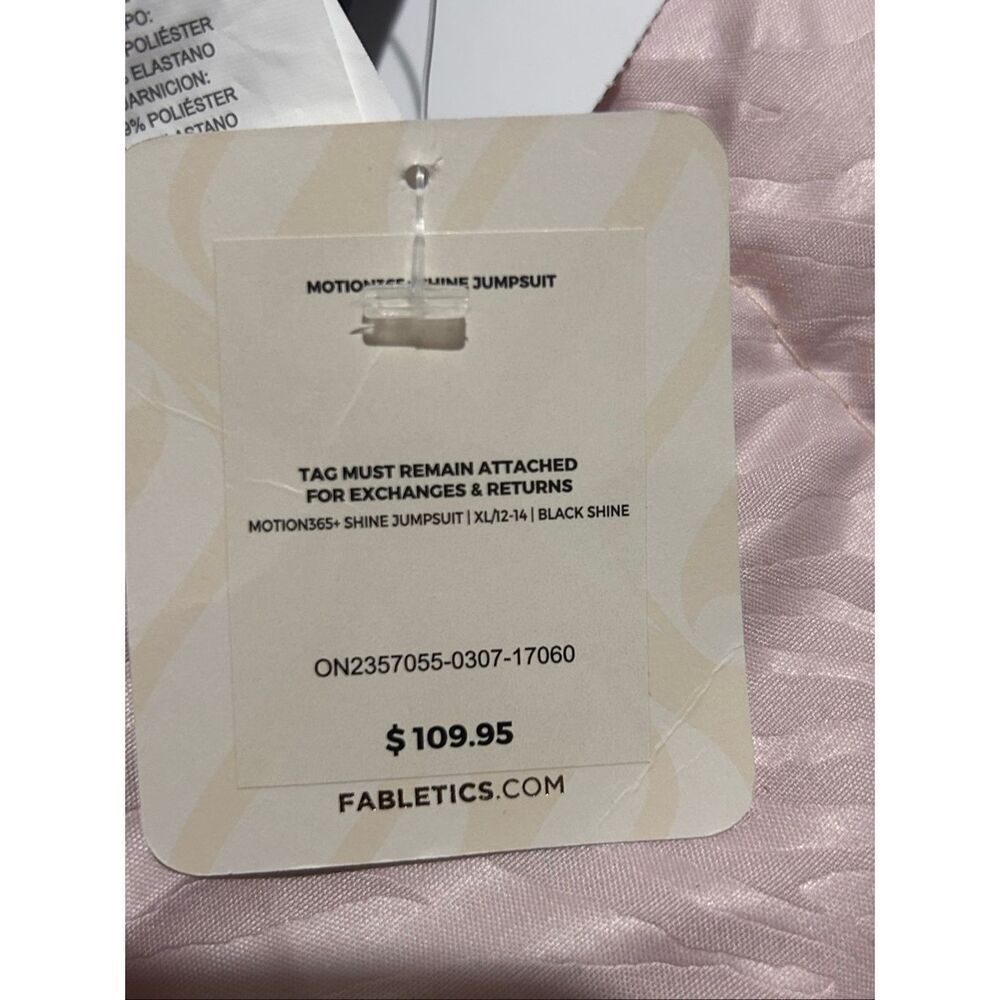 NWT Fabletics K Khardashian Coated Black One Piece Jumpsuit XL cut out back - Picture 12 of 14